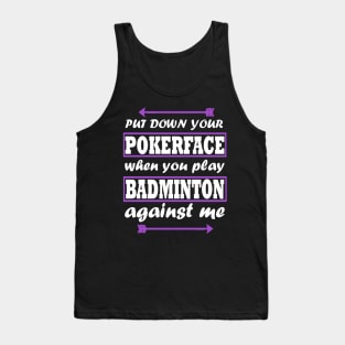 Badminton Double Shuttlecock Gift Idea Sayings Tank Top